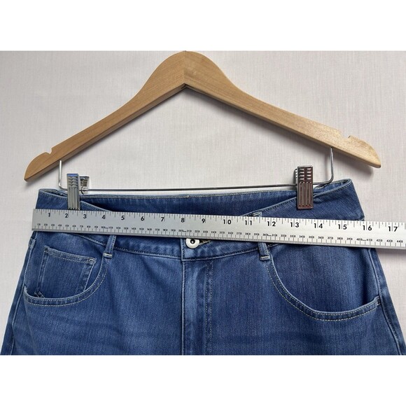Halara Flex High Waisted Cuffed Hem Wide Leg Stretch Casual Jeans, Sz L 12/14 - Picture 4 of 9